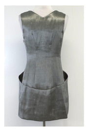 Current Boutique-Theyskens' Theory - Silver Dilliam Pleated Dress Sz 2