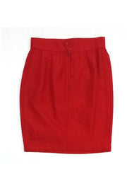 Current Boutique-Thierry Mugler - Red Quilted Skirt Sz 6
