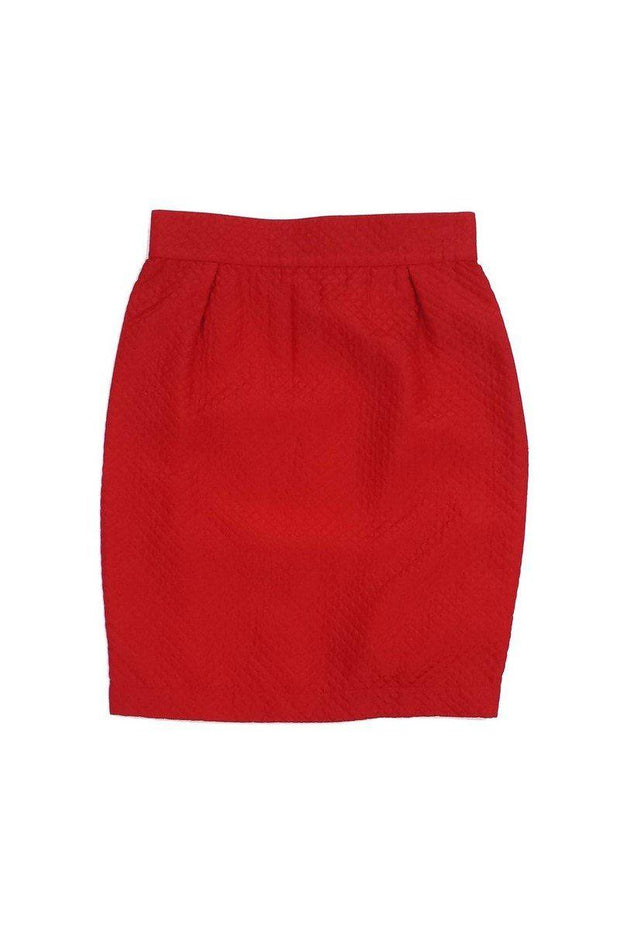 Current Boutique-Thierry Mugler - Red Quilted Skirt Sz 6