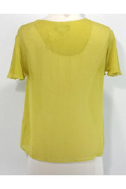 Current Boutique-Thomas Pink - Bright Chartreuse Silk Top Sz 6