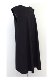 Current Boutique-Tia Cibani - Black Cotton Shift Dress Sz 8