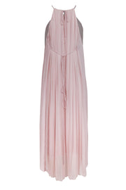 Current Boutique-Tibi - Baby Pink Pleated Silk Maxi Dress Sz 8