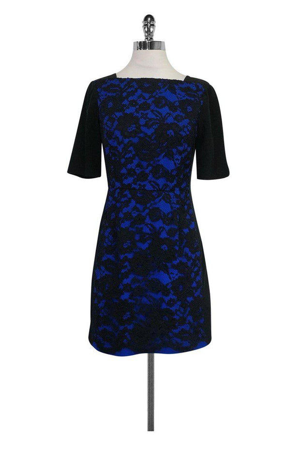 Current Boutique-Tibi - Black & Blue Lace Dress Sz 4