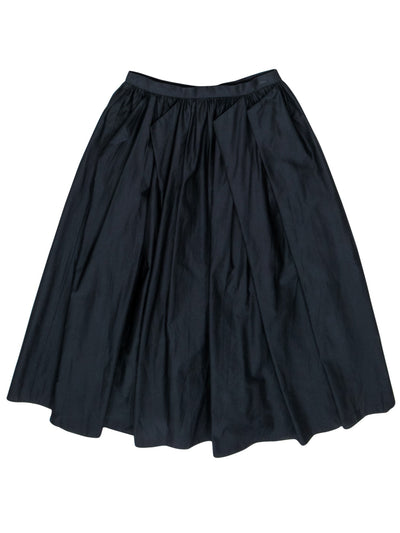 Current Boutique-Tibi - Black Cotton Pleated Full Maxi Skirt Sz 2