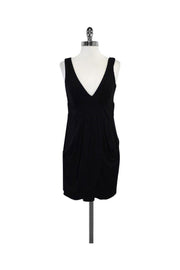 Current Boutique-Tibi - Black Draped Silk Dress Sz S