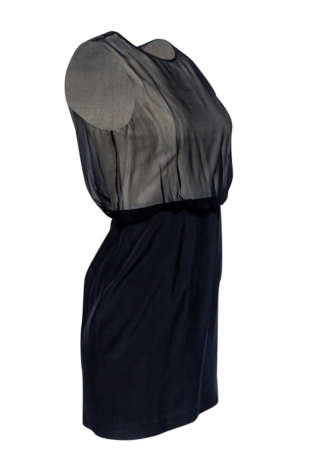 Current Boutique-Tibi - Black & Ivory Dress w/ Sheer Overlay Sz 2