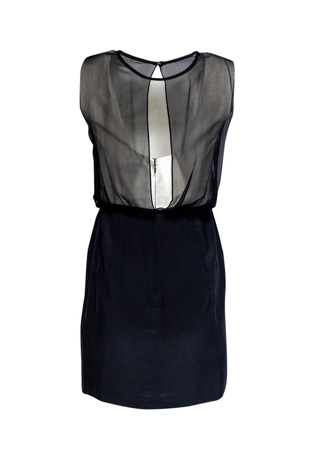 Current Boutique-Tibi - Black & Ivory Dress w/ Sheer Overlay Sz 2