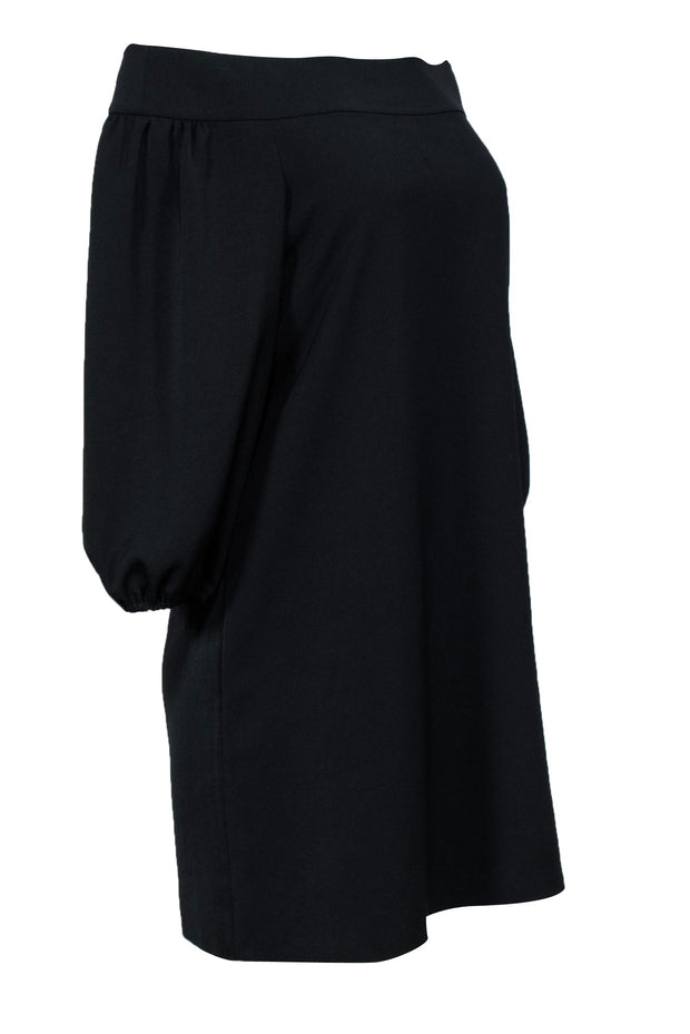 Current Boutique-Tibi - Black Long Sleeve Off-the-Shoulder Shift Dress Sz 4