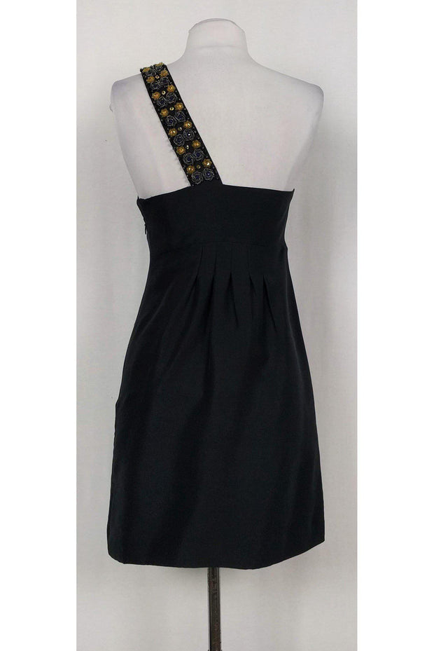 Current Boutique-Tibi - Black One-Shoulder Embellished Dress Sz S