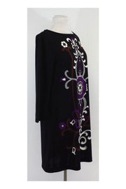 Current Boutique-Tibi - Black Printed Long Sleeve Dress Sz M