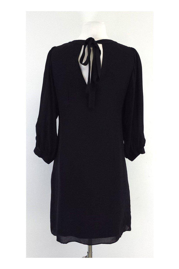 Current Boutique-Tibi - Black Silk Beaded Neckline Dress Sz 4