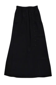 Current Boutique-Tibi - Black Silk Maxi Skirt Sz 4