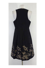 Current Boutique-Tibi - Black & Taupe Floral Print Dress Sz 8