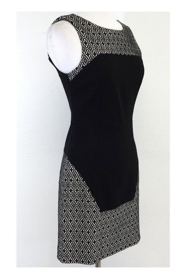 Current Boutique-Tibi - Black & White Diamond Pattern Sleeveless Dress Sz 2