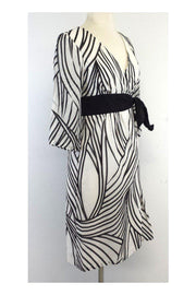 Current Boutique-Tibi - Black & White Striped Wrap Dress Sz 6