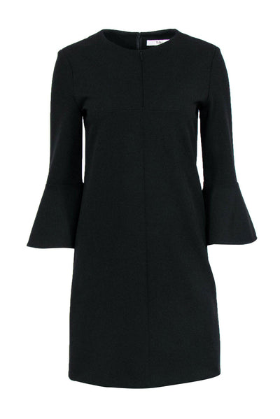 Current Boutique-Tibi - Black Zip-Up Front Bell Sleeve Dress Sz 4
