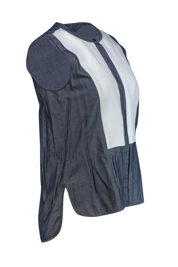Current Boutique-Tibi - Chambray & White Top Sz 4