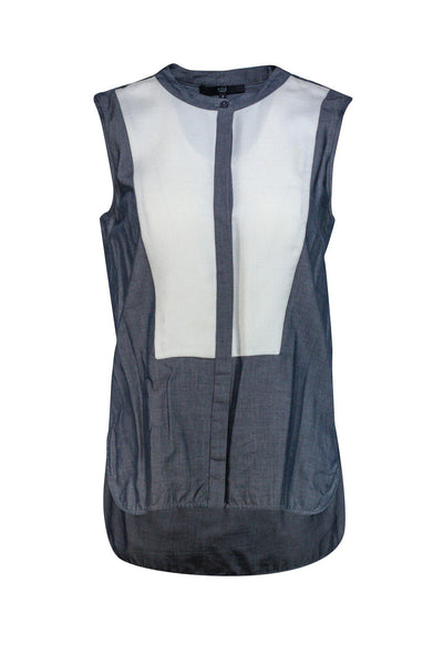 Current Boutique-Tibi - Chambray & White Top Sz 4