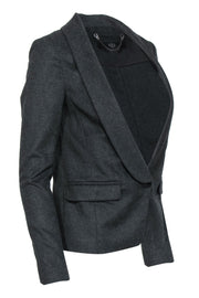 Current Boutique-Tibi - Charcoal Snapped Wool Blend Blazer Sz 2