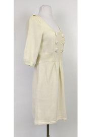 Current Boutique-Tibi - Cream Knit Dress w/ Buttons Sz M