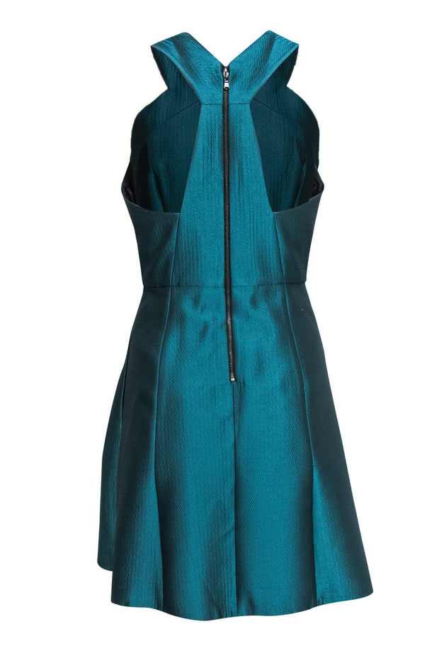Current Boutique-Tibi - Emerald Green Jacquard A-Line Dress Sz 6