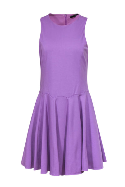 Current Boutique-Tibi - Lilac Ponte Knit Fit & Flare Dress w/ Scalloped Paneled Skirt Sz M
