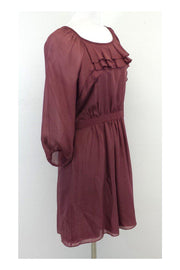 Current Boutique-Tibi - Mauve Silk Ruffle Dress Sz 6
