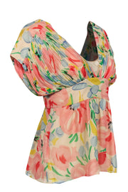 Current Boutique-Tibi - Multicolor Floral Print Silk Top Sz 6
