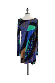 Current Boutique-Tibi - Multicolor Print Long Sleeve Shift Dress Sz M