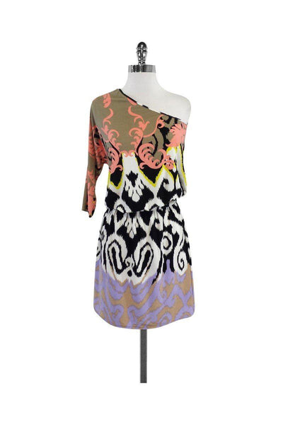 Current Boutique-Tibi - Multicolor Print One Shoulder Dress Sz S