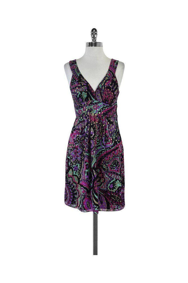 Current Boutique-Tibi - Multicolor Print Silk Sleeveless Dress Sz 4