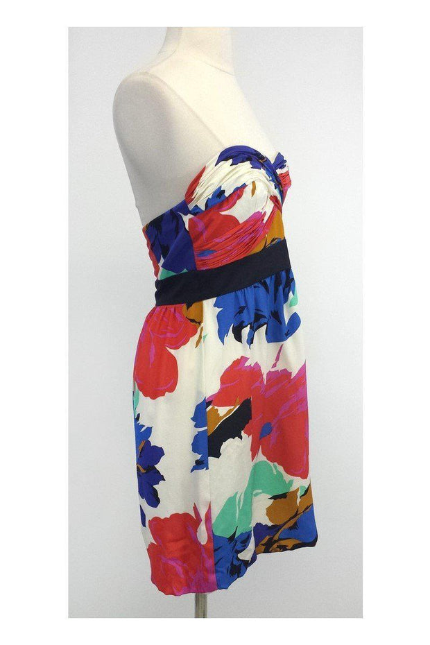 Current Boutique-Tibi - Multicolor Print Silk Strapless Dress Sz 2