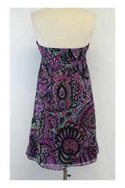 Current Boutique-Tibi - Multicolor Print Silk Strapless Dress Sz 4