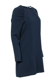 Current Boutique-Tibi - Navy Crepe Sheath Dress w/ Long Puff Sleeves Sz 6