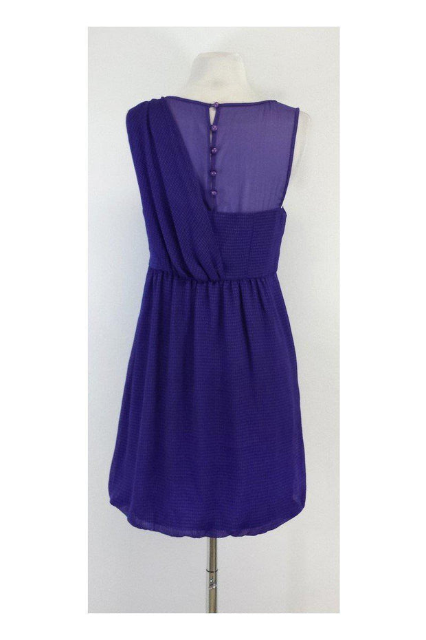 Current Boutique-Tibi - Purple Mesh & Gingham Print Dress Sz 8