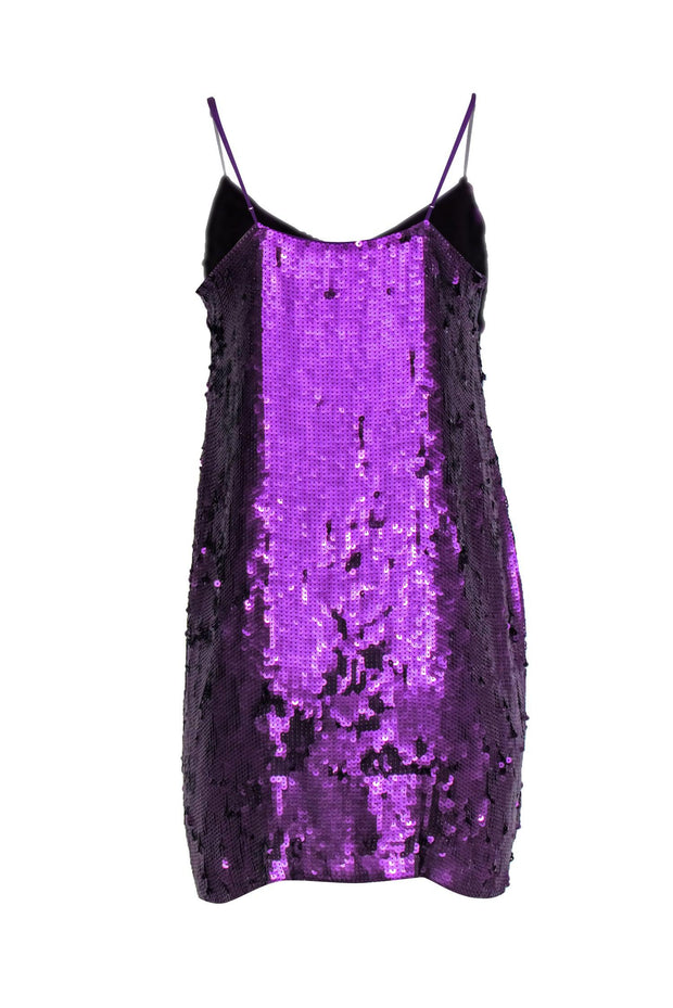 Current Boutique-Tibi - Purple Silk Sequin Sleeveless Dress Sz 8