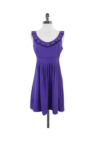 Current Boutique-Tibi - Purple Silk Sleeveless Silk Dress Sz 8