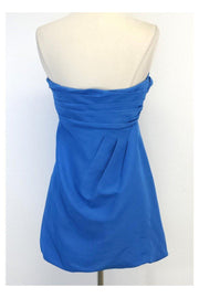 Current Boutique-Tibi - Turquoise Silk Beaded Strapless Dress Sz 4