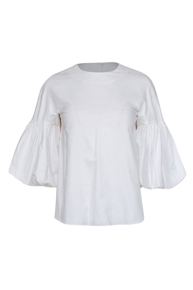 Current Boutique-Tibi - White Button Back Cotton Top Sz XXS