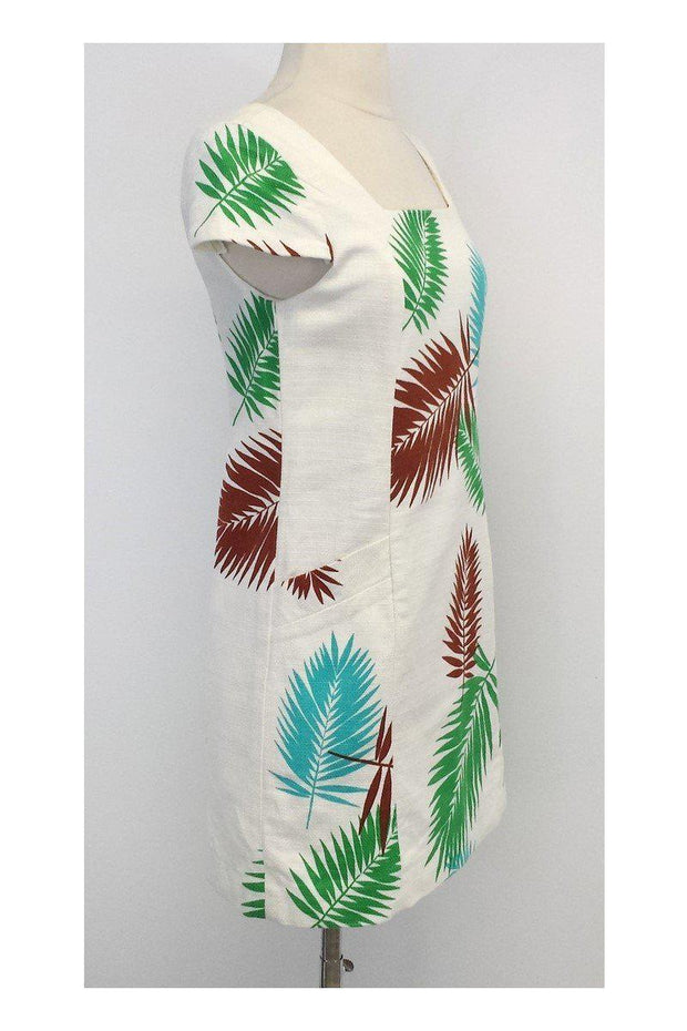 Current Boutique-Tibi - White Fern Print Cotton Dress Sz 0