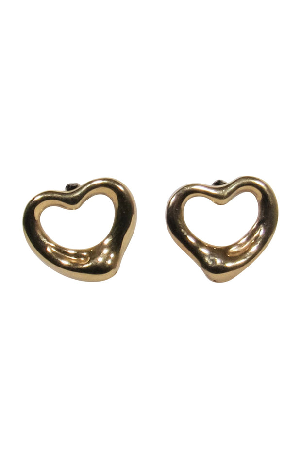 Current Boutique-Tiffany & Co. - 18K Gold Elsa Peretti Heart Stud Earrings