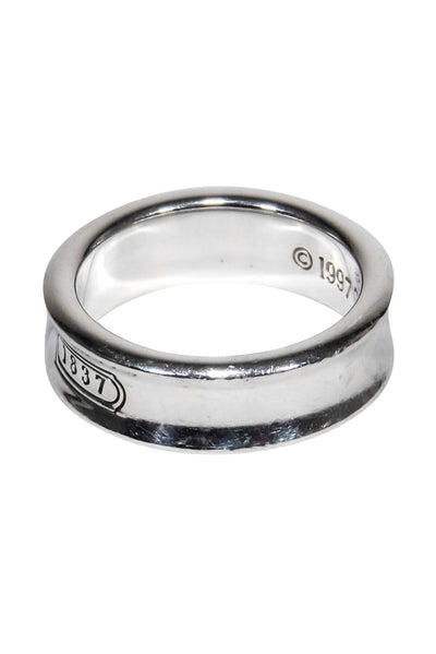 Current Boutique-Tiffany & Co. - Sterling Silver Banded Ring w/ Logo