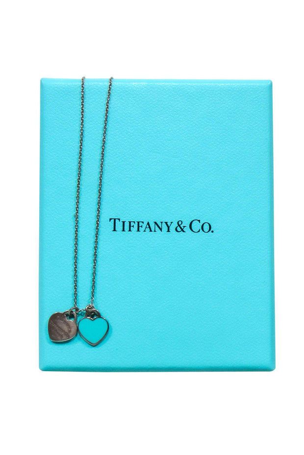 Tiffany & Co. Sterling Silver 18K Yellow Gold Return To Tiffany Double Heart  Tag Pendant Necklace | Tiffany & Co. | Buy at TrueFacet