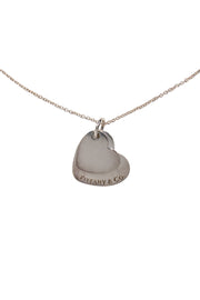 Current Boutique-Tiffany & Co. - Sterling Silver Double Heart Tag Necklace