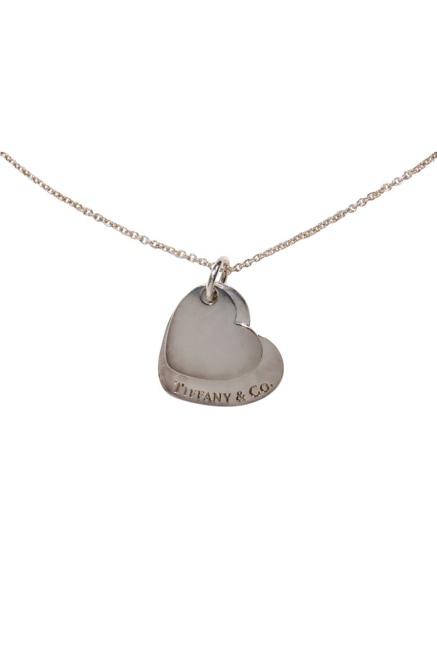 Tiffany & Co. | Jewelry | Return To Tiffany Blue Double Heart Tag Pendant  In Silver With A Diamond Small | Poshmark