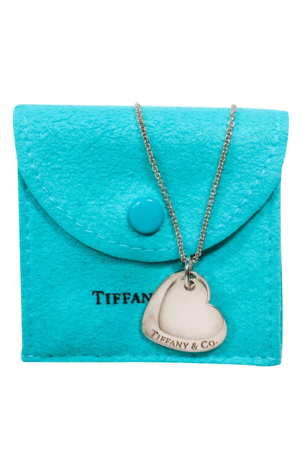 Current Boutique-Tiffany & Co. - Sterling Silver Double Heart Tag Necklace