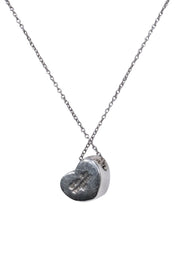 Current Boutique-Tiffany & Co. - Sterling Silver Elsa Peretti Engraved Heart Chain Necklace w/ Small Diamond