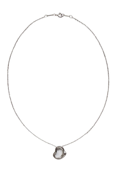 Current Boutique-Tiffany & Co. - Sterling Silver Elsa Peretti Engraved Open Heart Chain Necklace