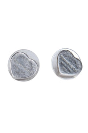 Current Boutique-Tiffany & Co. - Sterling Silver Mini Engraved Heart Stud Earrings
