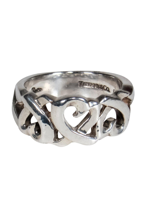 Current Boutique-Tiffany & Co. - Sterling Silver Open Heart Design Ring Sz 5
